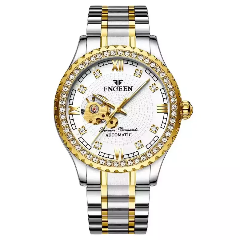 Classic Watch Gold White