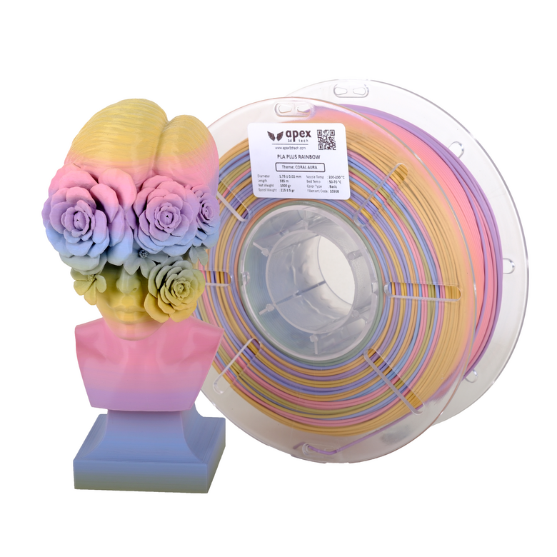 Gökkuşağı PLA+ Filament - Mercan Diyarı, 1kg, 1.75mm