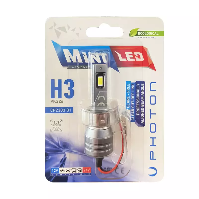 MINI H3 12-24V COMPACT LED (TEKLİ BLISTER)