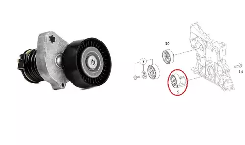 Mercedes W204 C180 Kompressor V Kayış Gergi Kütüğü Aspart Marka