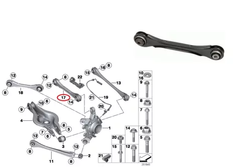 Bmw 1 Serisi F20 Kasa Arka Sağ Üst Denge Kolu Orta AYD