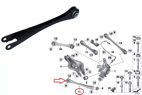 Bmw 1 Serisi F20 Kasa Arka Bugi Denge Kolu (Çatal) Formpart