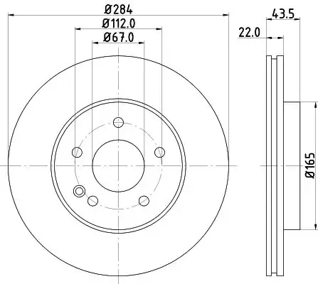 Mercedes Benz C Serisi W202 Kasa için Ön Fren Disk Takımı (HELLA PAGID)