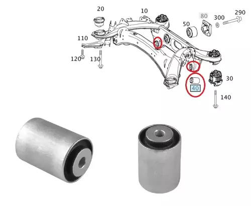 Mercedes C Serisi W204 Arka Travers Arka Burcu Meyle Marka