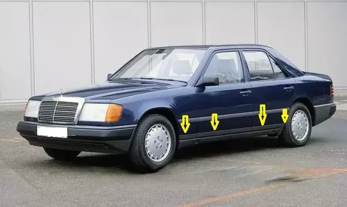 Mercedes E Serisi W124 Kasa Kapı Alt Çıtası Takım 8 Parça