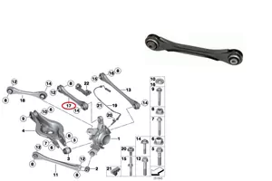 Bmw 3 Serisi F30 Kasa Arka Sol Üst Denge Kolu Orta AYD