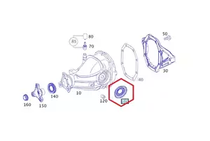 Mercedes C Serisi W204 Kasa Diferansiyel Yağ Keçesi Corteco Marka