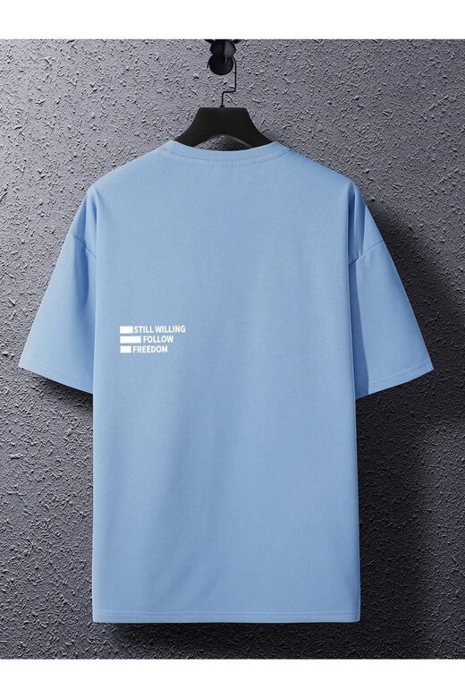 Unisex Oversize Follow Freedom Baskılı T-shirt