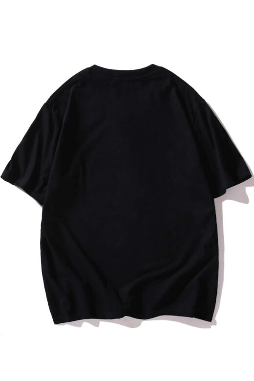 Erkek Siyah T-shirt Tokyo Japan Baskılı Oversize Tişört