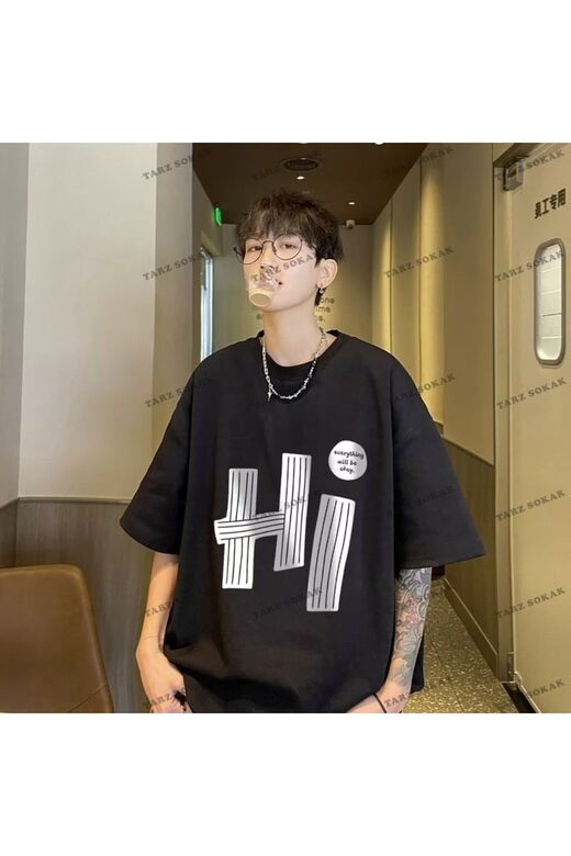 Y2K Unisex Harajuka Anime Retro Kawai Kuromi T-shirt Kod-Mavi-Etiket:  8503