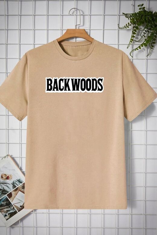 Unisex Backwoods Baskılı T-shirt