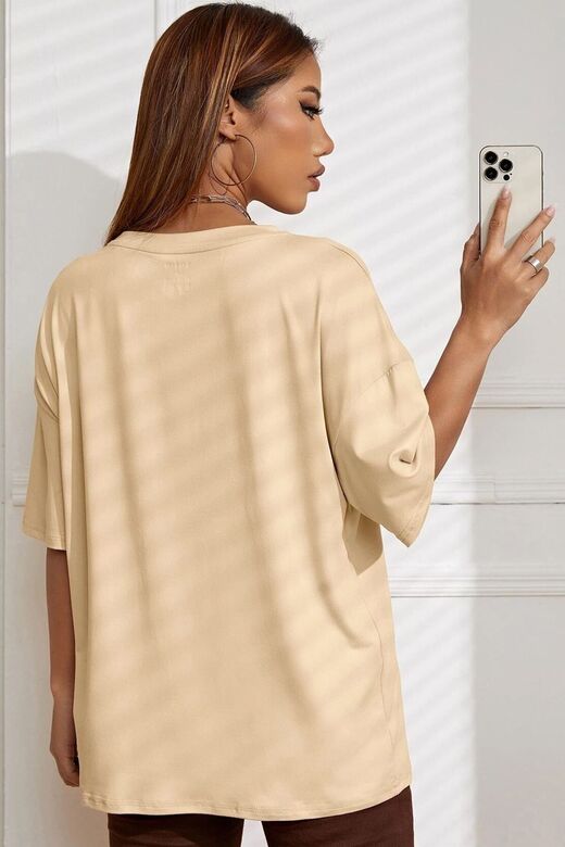 Unisex Chiago Baskılı T-shirt