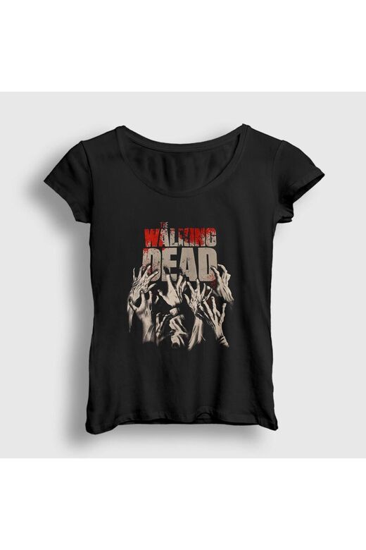 Kod Presss Kadın Siyah Rising The Walking Dead T-shirt 390482tt