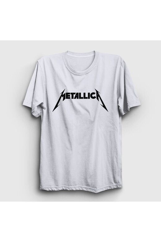 KOD:Presmono Unisex Beyaz Logo Metallica T-shirt 67013tt