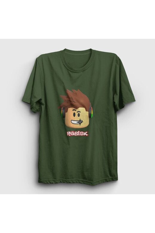 KOD:Presmono Unisex Haki Kid Roblox T-shirt 30958tt