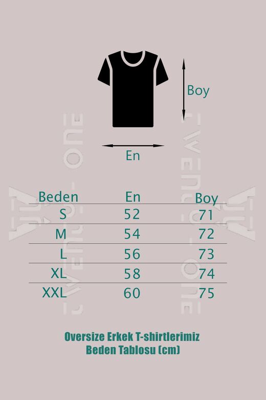 Erkek Beyaz Oversize Savage Baskılı T-shirt