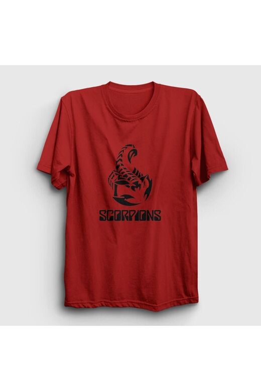 KOD:Presmono Unisex Kırmızı Logo Scorpions T-shirt 109178tt