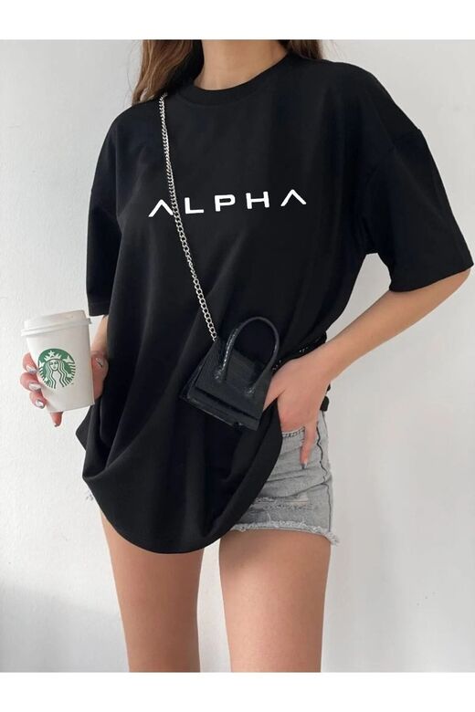 Unisex Alpha Rahat Kesim Oversize T-shirt