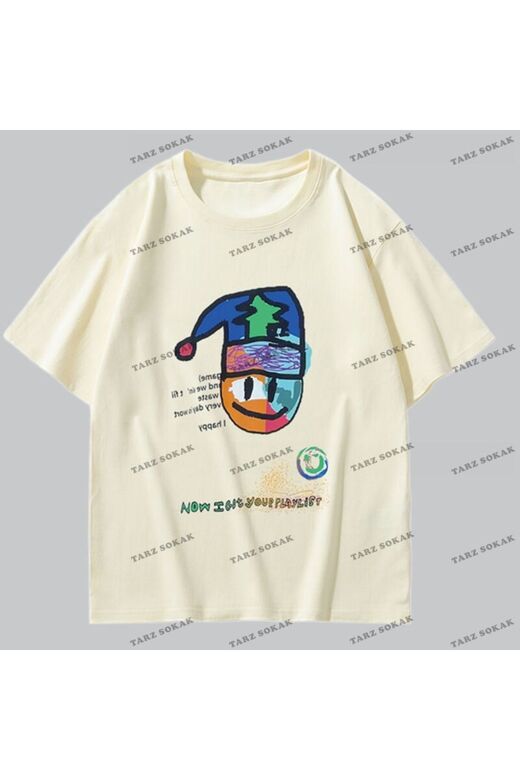 Y2K Unisex Harajuka Anime Retro Kawai Kuromi T-shirt Kod-Mavi-Etiket:  8372