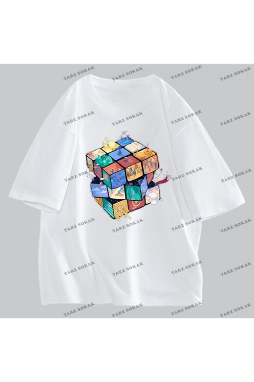 Y2K Unisex Harajuka Anime Retro Kawai Kuromi T-shirt Kod-Mavi-Etiket:  8372
