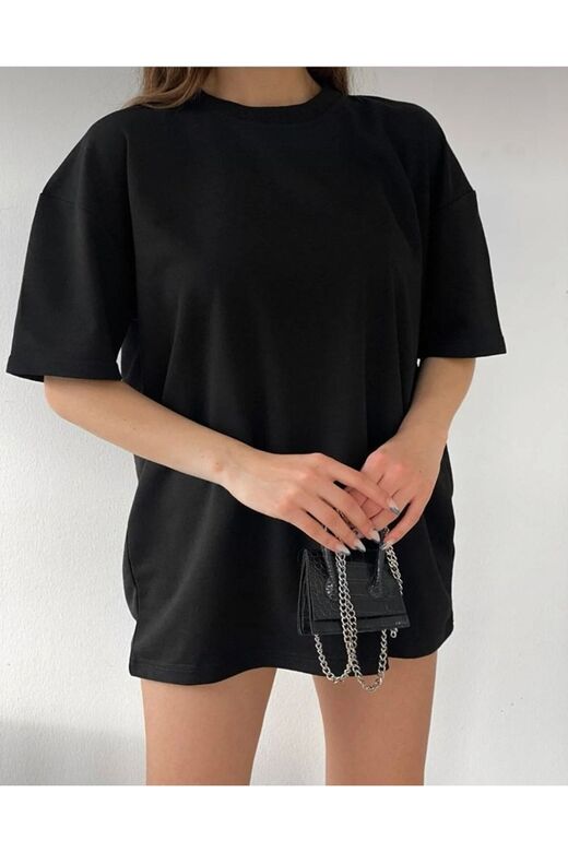 Unisex Siyah Oversize Tshirt
