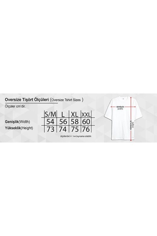 Kadın Beyaz Earth Baskılı Bisiklet Yaka Oversize Pamuklu T-shirt
