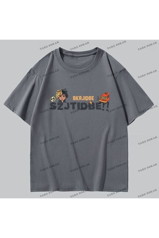 Y2K Unisex Harajuka Anime Retro Kawai Kuromi T-shirt Kod-Mavi-Etiket:  8379