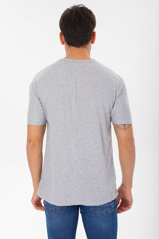 Dar Kalıp Slim Fit Erkek T-shirt Gri