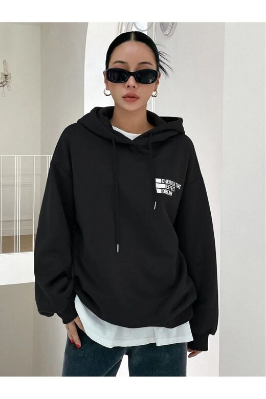 sweatshirt baskılı unisex oversıze