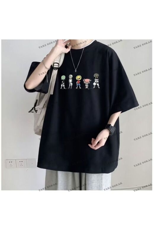 Y2K Unisex Harajuka Anime Retro Kawai Kuromi T-shirt Kod-Mavi-Etiket:  8497