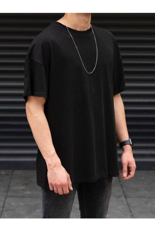 Erkek Siyah Oversize Basic Tshirt