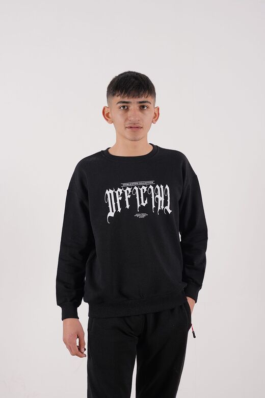 sweatshirt bisiklet yaka oversıze unisex