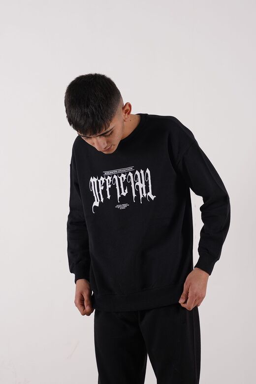 sweatshirt bisiklet yaka oversıze unisex