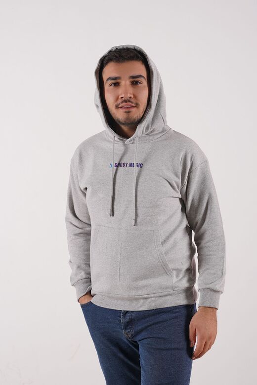 oversıze kapşonlu kalın sweatshirt baskılı