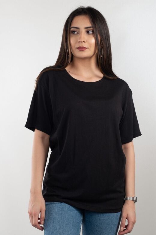 Unısex Siyah Oversize Tişört