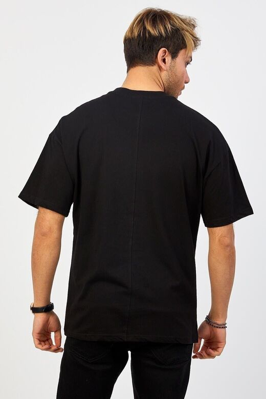 Siyah Oversize Düz T-shirt