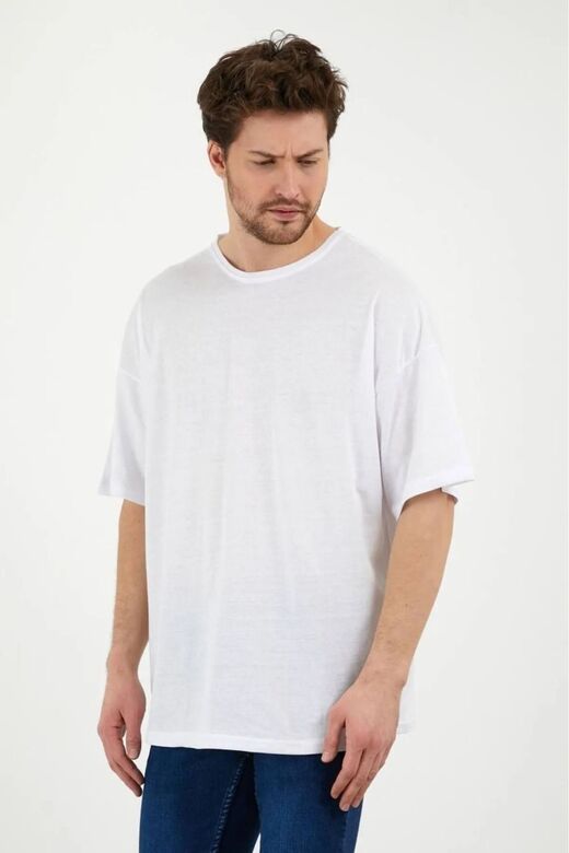 Unisex 3’lü Hazır Paket Siyah - Lacivert- Beyaz - Oversize T-shirt