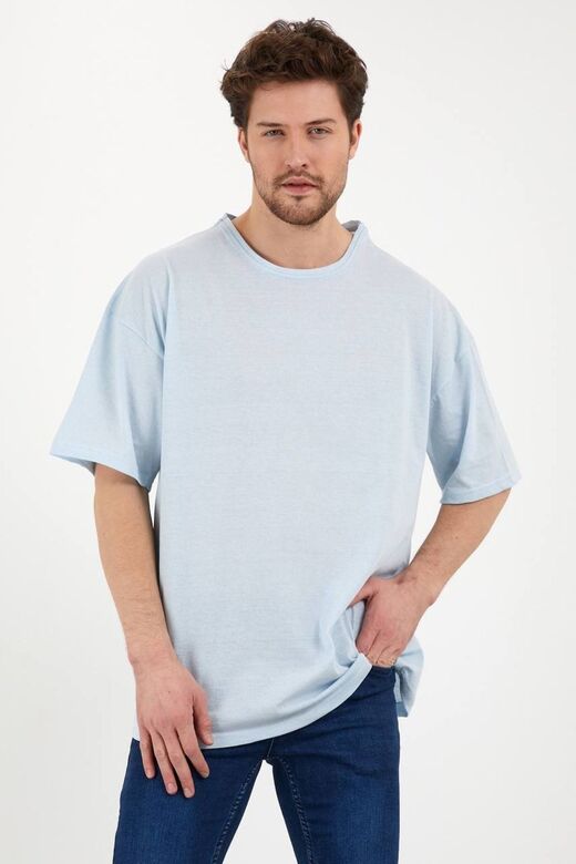 Unisex Soft 3’lü Paket Oversize Beyaz - Gri - Toz Pembe T-shirt