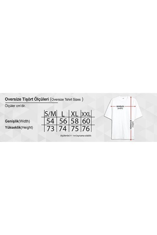 Unisex Bisiklet Yaka Pamuk Oversize Boyfriend T-Shirt