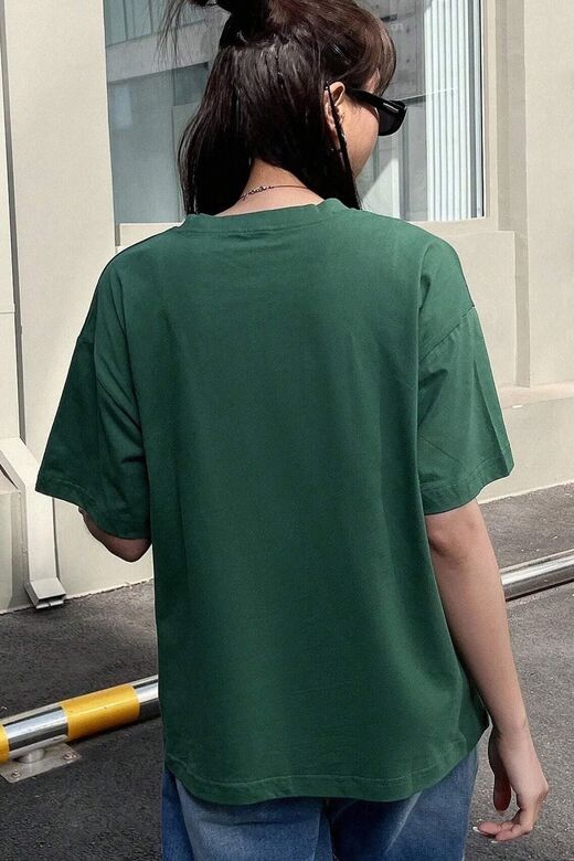 Unisex Kanagawa Oki Nami Ura Baskılı T-shirt