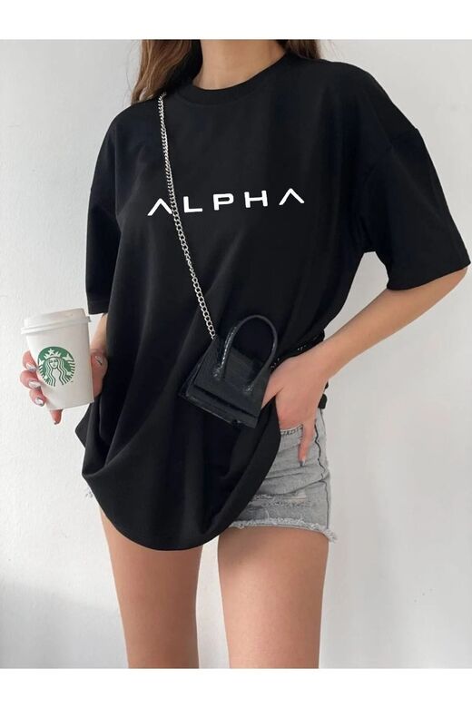 Unisex Alpha Rahat Kesim Oversize T-shirt