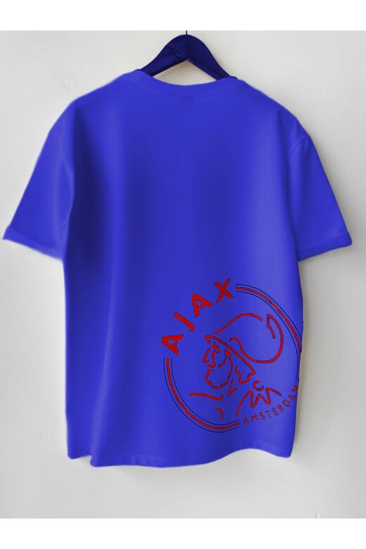 Erkek Baskılı Pamuklu Bisiklet Yaka Kısa Kollu Oversize T-shirt