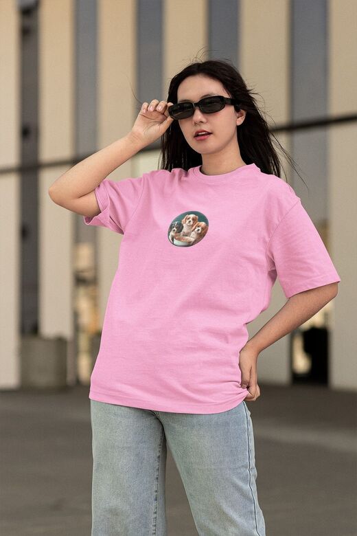 Erkek Oversize Baskılı Pamuklu Bisiklet Yaka Kısa Kollu T-shirt Tişört
