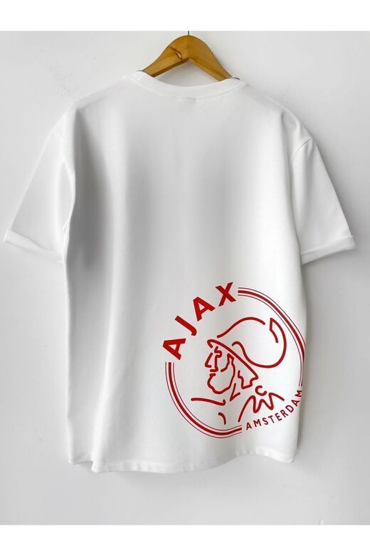 Erkek Baskılı Pamuklu Bisiklet Yaka Kısa Kollu T-shirt