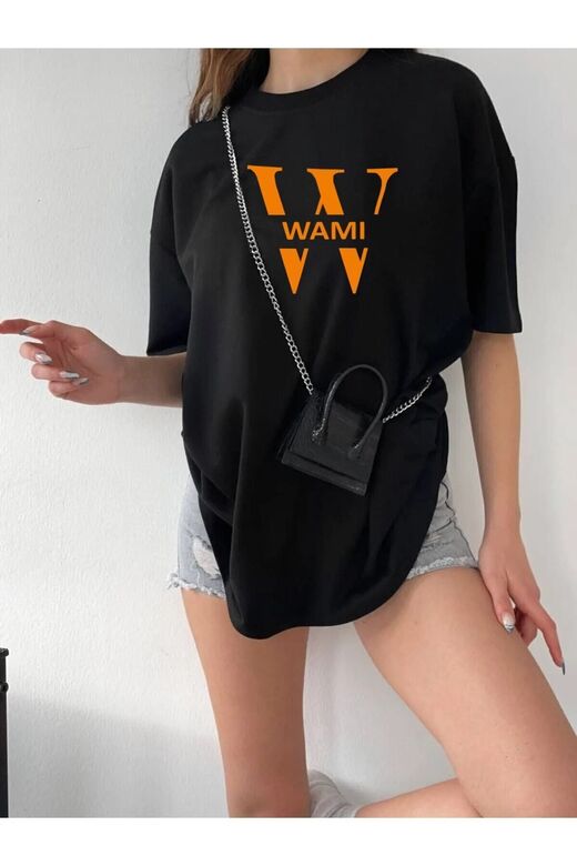 Unisex Wami Logolu Oversize Boyfriend T-Shirt