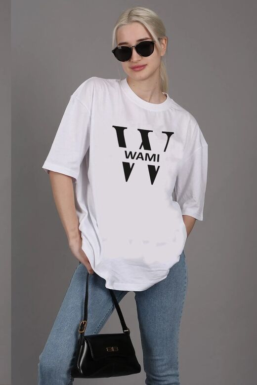 Unisex Wami Logolu Oversize Boyfriend T-Shirt