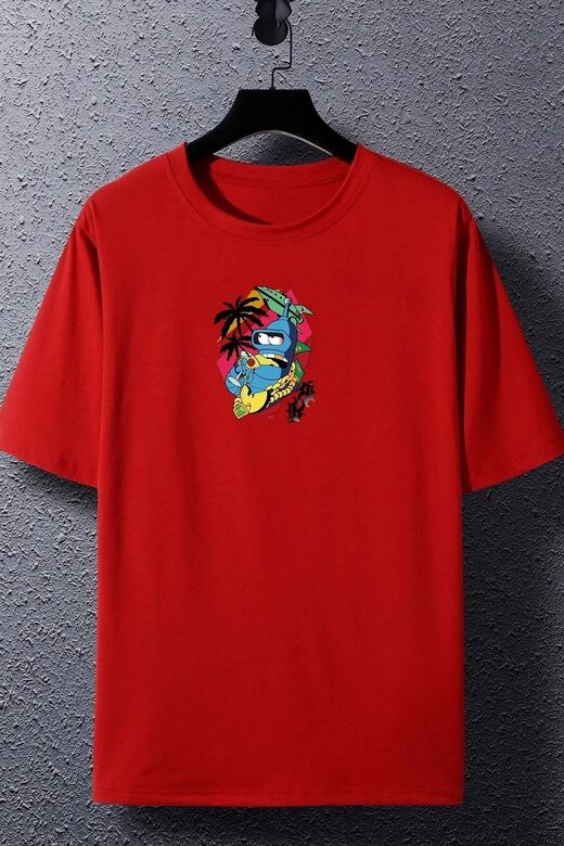 Unisex Crazy Banana Baskılı T-shirt