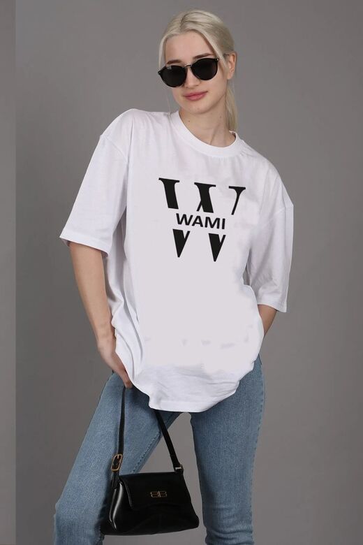 Unisex Wami Logolu Oversize Boyfriend T-Shirt