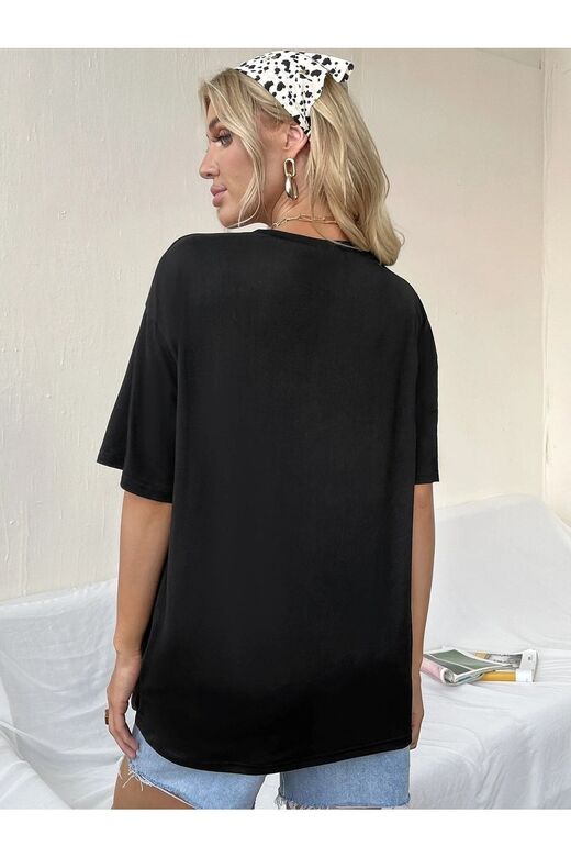 Kadın  Unisex Rahat Kesim Oversize T-shirt