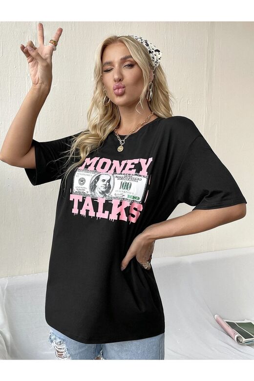 Kadın  Unisex Rahat Kesim Oversize T-shirt